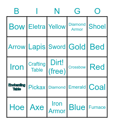 B-I-N-G-O Bingo Card