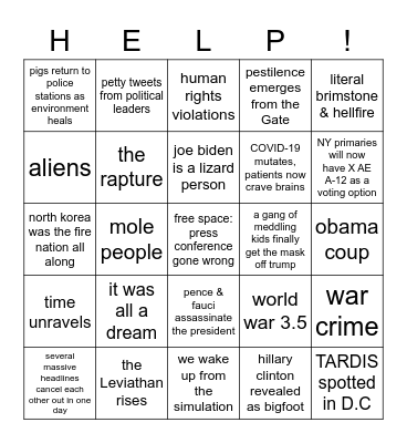 This Week in America Bingo Card