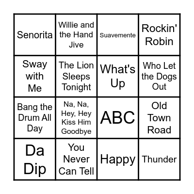 Grandpa Bingo Card