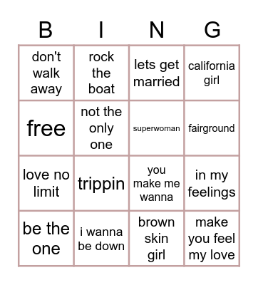 Family Bingo Card