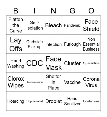 Covid-19 Bingo Card