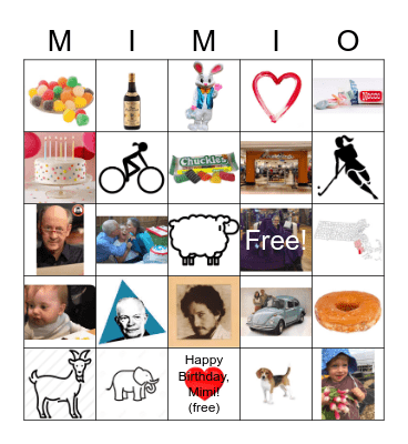 Happy Birthday, Mimi! Bingo Card