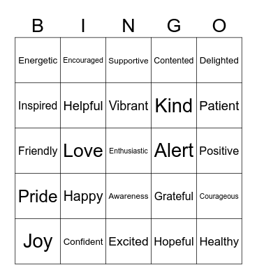 MOHH Bingo Card
