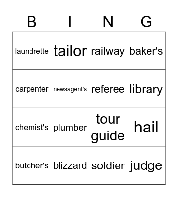 5.4 Bingo Card