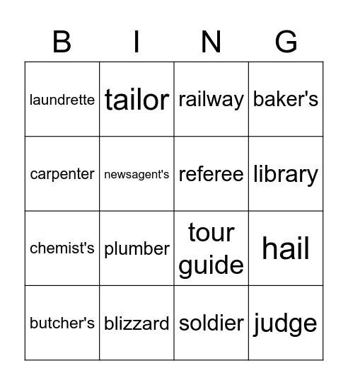 5.4 Bingo Card