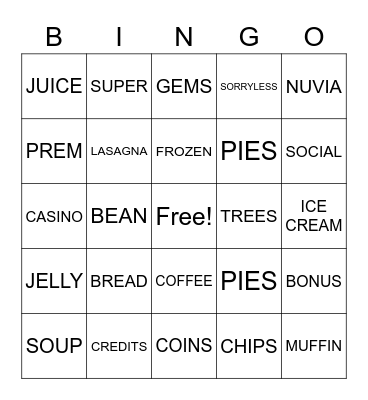 CARD TWO Bingo Card