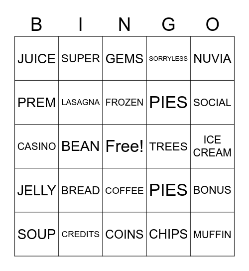 CARD TWO Bingo Card