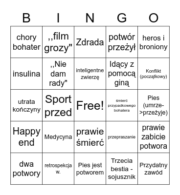 Dreszczowiec Bingo Card