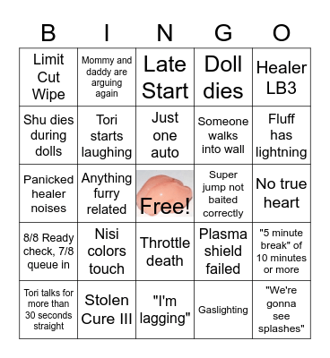Sluice Juice Bingo Card