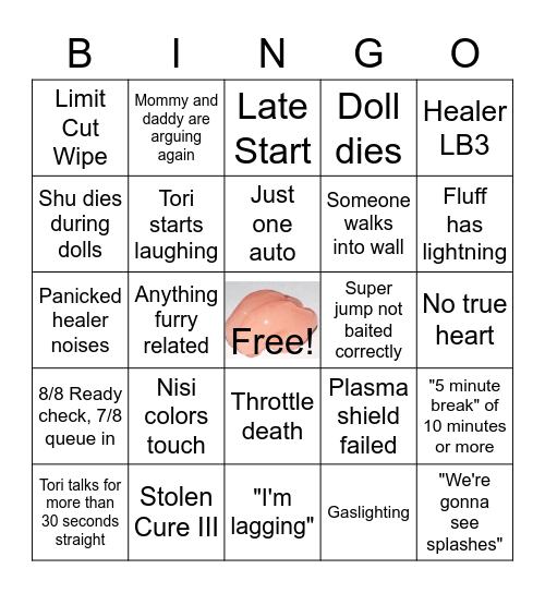 Sluice Juice Bingo Card