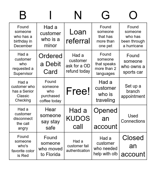 Seacoast Bingo Card