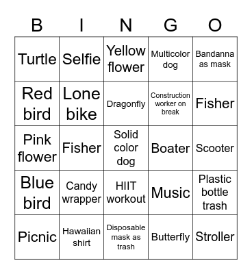 Kingman island walk Bingo Card