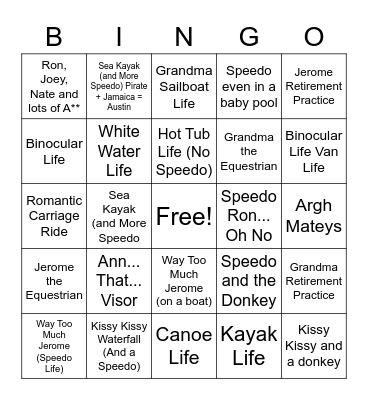 69 and Looking Fine Bingo Card