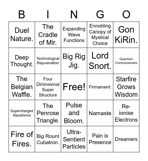 Burning Man Art Pieces - Real or Fake? Bingo Card