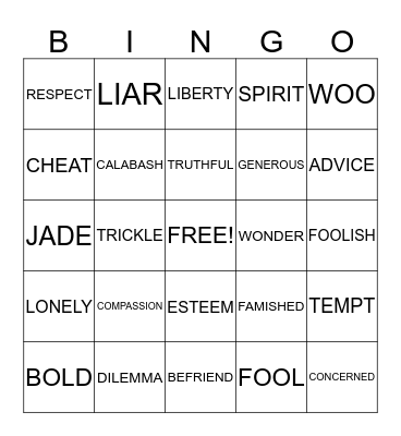 Word  Bingo Card