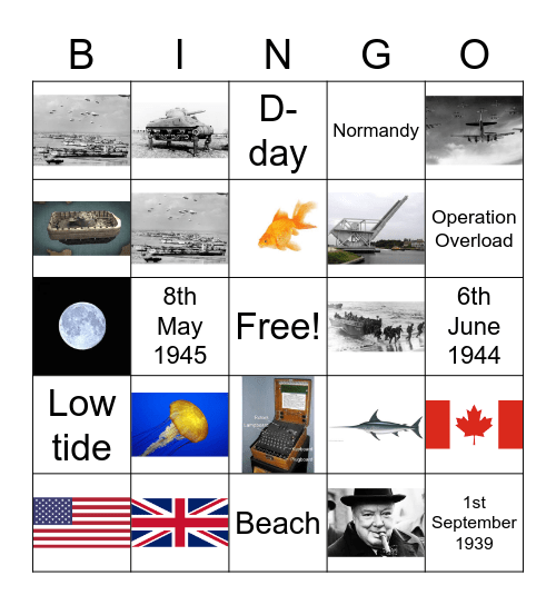 D-Day Bingo Card