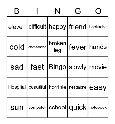 Colcarmen Bingo Card