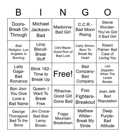 Total-Quiz.com Presents Radio Bingo: Breaking Bad Bingo Card