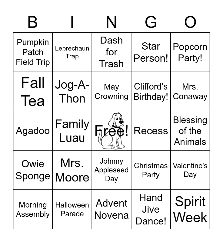 First Grade End of the Year Zoom Party Bingo Card