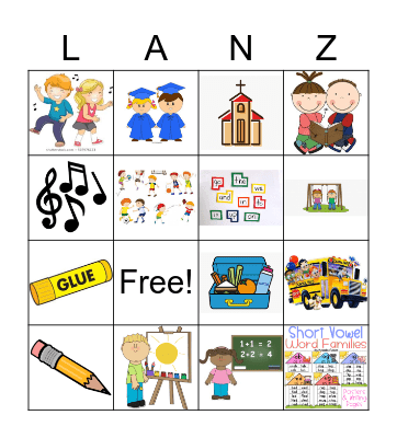 Ms. Lanz's Fun Friday BINGO Card