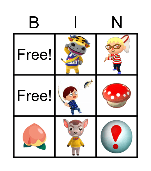 Animal Crossing Bingo night! Bingo Card