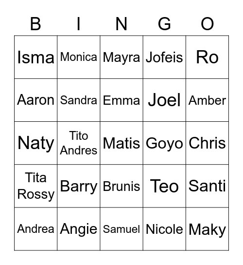 Cumpleaños Feliz Bingo Card