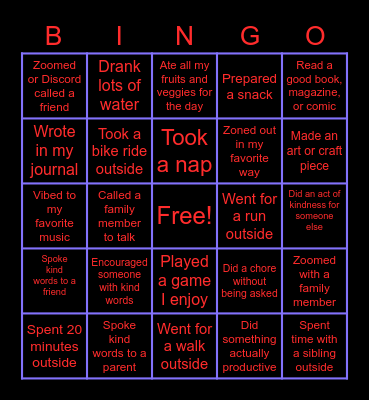 Quarantine BINGO! Bingo Card