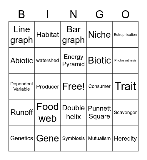 Review Bingo Card