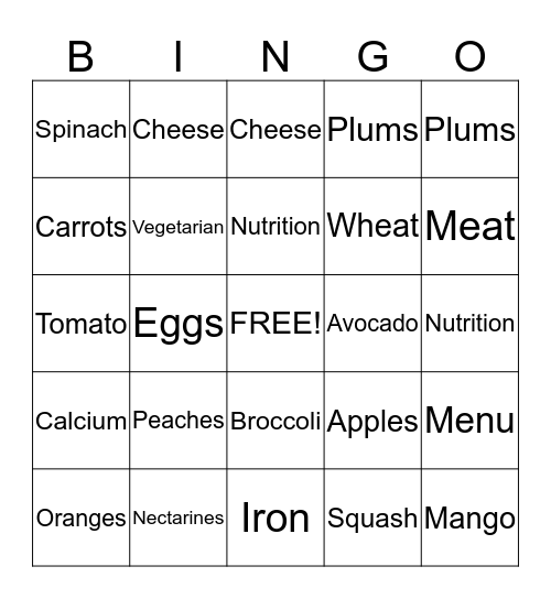 Health & Wellness Bingo Card