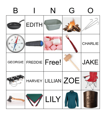 Scout Bingo Card