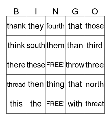 BLENDS   Bingo Card