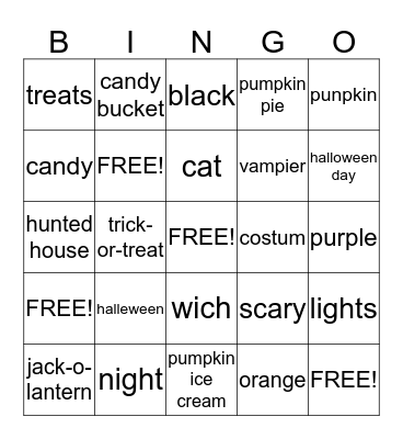 HALLOWEEN Bingo Card