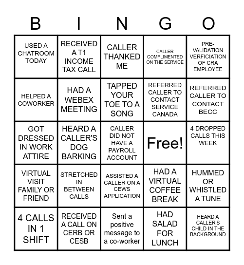 WRCEWS BINGO WEEK JUNE 1-5 Bingo Card