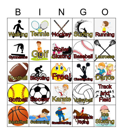 Field Day Sports Bingo! Bingo Card