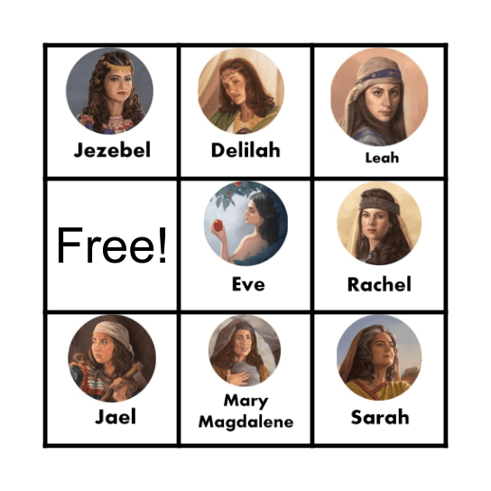 Women of the Bible Bingo Card