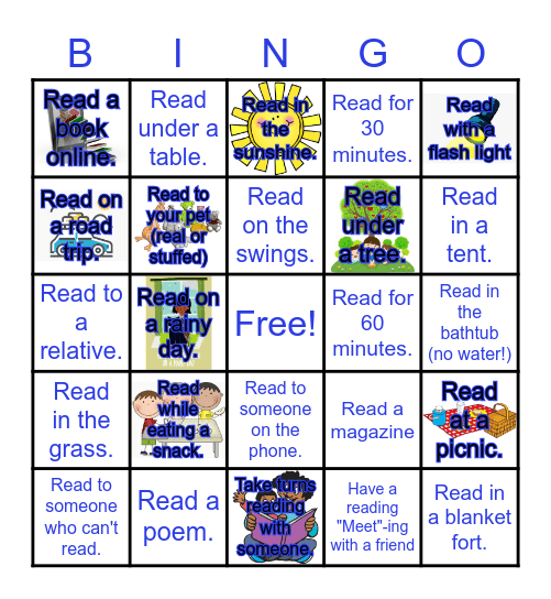 #CPSReads Summer Reading Challenge Bingo Card