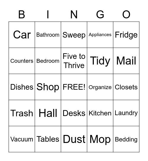 To-Do List Bingo Card