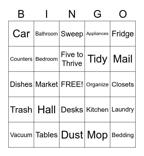 To-Do List Bingo Card