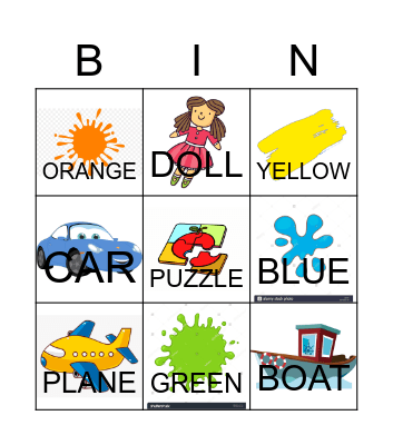 Kids: toys Bingo Card