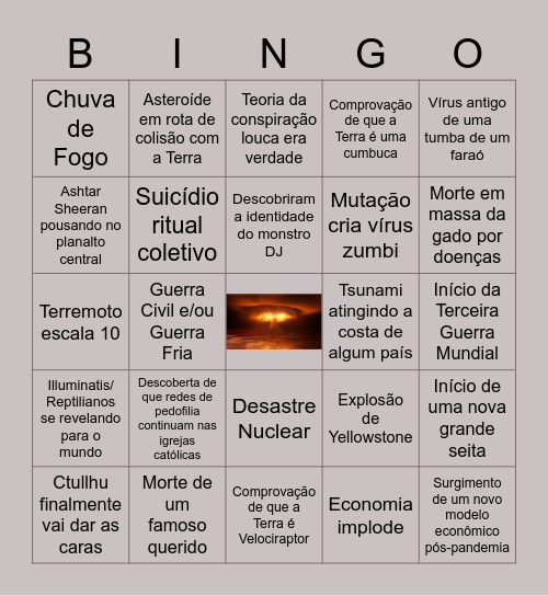 Bingo de 2020 Bingo Card