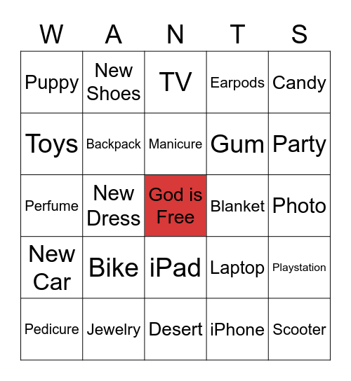 God Helps Us Bingo Card