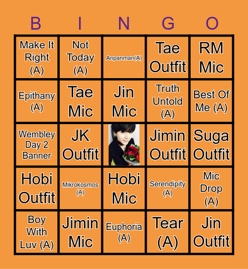 Bangtan Babes Bingo Card