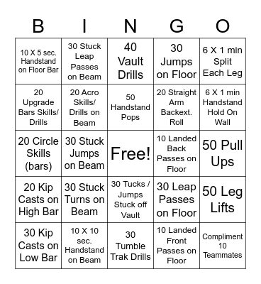 Quarantine Comeback Bingo Card