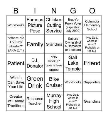 Kristine Millerberg Bingo Card