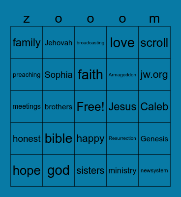 jw Bingo Card