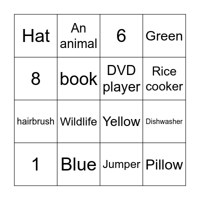 SRC House Bingo Card