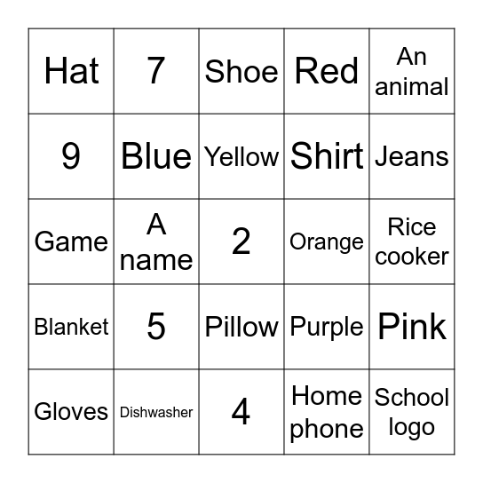 SRC Bingo at Home Bingo Card