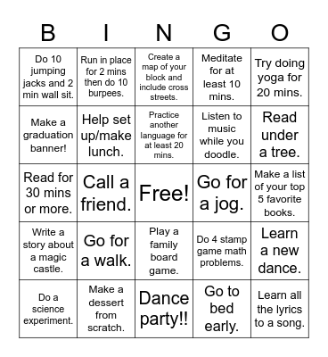 6/1 Bingo Card
