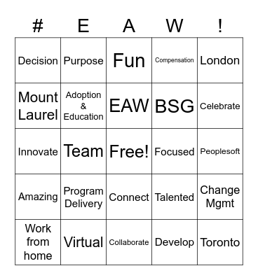 HRSE BINGO Card