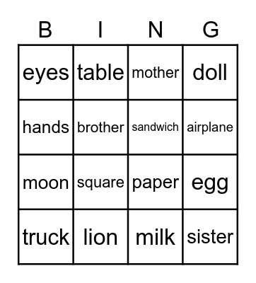 Review units 1-9 Bingo Card